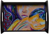 Mother and Child, Paintings, Abstract, Conceptual, Figurative, Acrylic, Canvas, By Chandana Hewapathirana