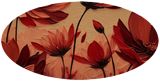 Crimson Symphony: A Textured Floral Tapestry in Red and Pink, Illustration, Fine Art, Landscape, Acrylic, Canvas, By Artistic