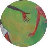 Gloss White Hardboard Round Coaster with Cork Back