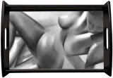 Black Espresso Large Serving Tray