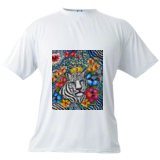 Tiger, Paintings, Expressionism, Fine Art, Modernism, Animals, Floral, Canvas, Oil, By Helen - Bellart