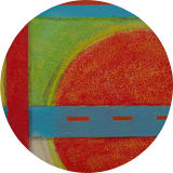 Gloss White Hardboard Round Coaster with Cork Back