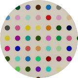 Gloss White Hardboard Round Coaster with Cork Back