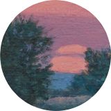 Gloss White Hardboard Round Coaster with Cork Back