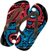Vibrant Red and Blue Poison Dart Frog Yin Yang, Digital Art / Computer Art, Pop Art, Animals, Cartoon, Digital, By John Schwegel