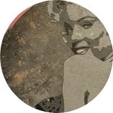 Gloss White Hardboard Round Coaster with Cork Back