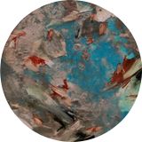 Gloss White Hardboard Round Coaster with Cork Back