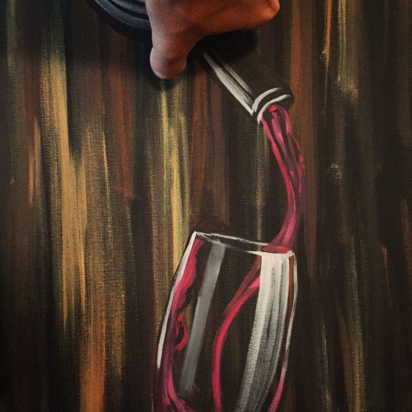 Pouring the wine.