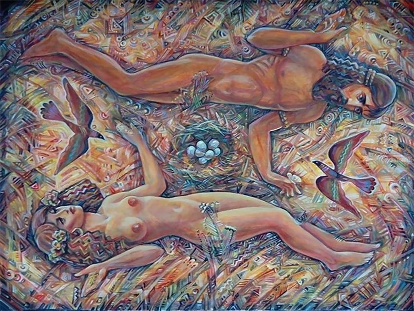 Adam and Eve, Paintings, Modernism, Figurative, Oil, By Ihor Khoynyak