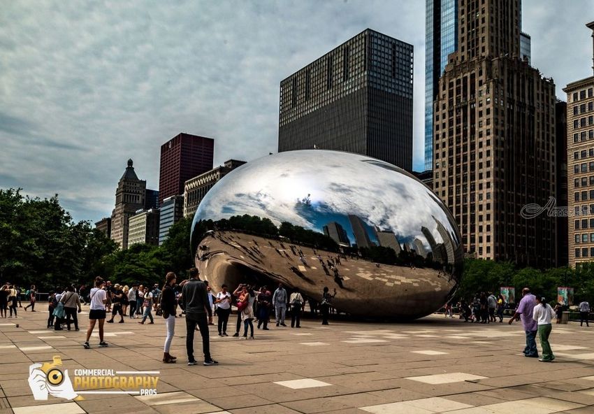 Stunning Reflection of Cloud Gate, Photography, Symbolism, Land Art, Photography: Photographic Print, By Karlton McIver