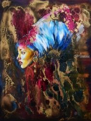 Golden Age, Paintings, Expressionism,Fine Art,Modernism,Realism, Portrait, Acrylic,Epoxy,Oil, By Anna Sidi Yacoub