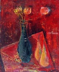 PEARS, Paintings, Abstract, Floral, Canvas, By ZAKIR AHMEDOV