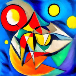 Abstract asymmetrical shapes, Decorative Arts,Digital Art / Computer Art,Illustration,Paintings,Poster,Printmaking, Abstract,Commercial Design, Decorative,Figurative, Digital,Oil,Painting, By Bachir Reddioui