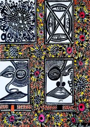 Art in Corona virus era, Drawings / Sketch, Expressionism, Figurative, Ink, By Mirit Ben-Nun