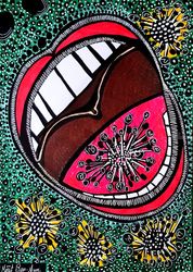 Arts in the days of Corona<br>virus by Mirit Ben-Nun, Paintings, Abstract, People, Ink, By Mirit Ben-Nun