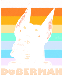 Dog Lover Doberman distressed<br>retro sunset dog face design, Digital Art / Computer Art, Abstract, Animals, Digital, By MAX ART