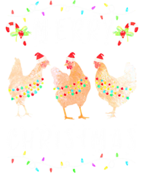 Farmer Chicken Merry Christmas<br>Santa Hat Xmas Lights Chickens<br>Xmas Long Sleeve, Digital Art / Computer Art, Abstract, Animals, Digital, By MAX ART