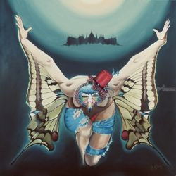 Fly away, Paintings, Surrealism, Animals,Erotic,Fantasy, Canvas, By Bob Ivens