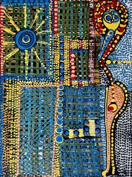 Mirit Ben-Nun moderna artista<br>puntillista desde Israel, Paintings, Abstract, Figurative, Acrylic, By Mirit Ben-Nun