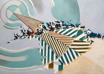 Scott Amundsen at the South<br>Pole, Paintings, Abstract, Documentary, Oil, By federico cortese
