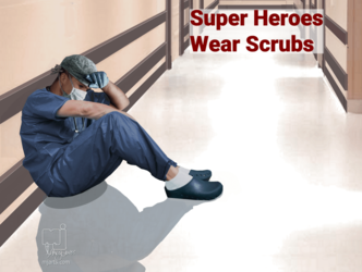 Series Super Heroes Wear<br>Scrubs 4, Illustration, Realism, Documentary, Digital, By Marty Jones