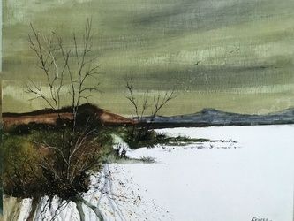 The Bog, Paintings, Impressionism, Landscape, Watercolor, By Stephen Keller