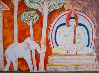 Traditional Temple art, Paintings, Fine Art, Conceptual, Acrylic, By Chandana Hewapathirana