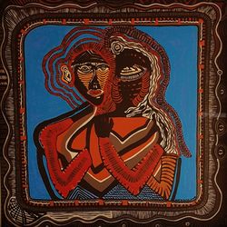 Women artist Mirit Ben-Nun<br>from Israel powerful leading<br>person, Drawings / Sketch, Modernism, Fantasy, Acrylic, By Mirit Ben-Nun