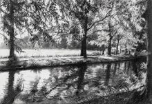 Marlot – 27-04-23, Drawings / Sketch, Impressionism, Figurative, Inspirational, Landscape, Pencil, By Corne Akkers