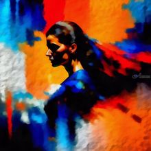 Radiant splendor, Decorative Arts, Digital Art / Computer Art, Illustration, Paintings, Poster, Printmaking, Expressionism, Impressionism, People, Portrait, Digital, Oil, Painting, By Bachir Reddioui