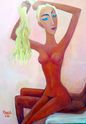 He and she, Paintings, Expressionism, Erotic, Canvas, By ZAKIR AHMEDOV